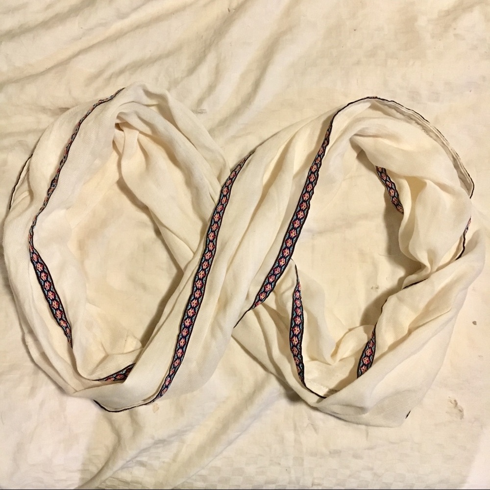 Infinity Scarf with Embroidery